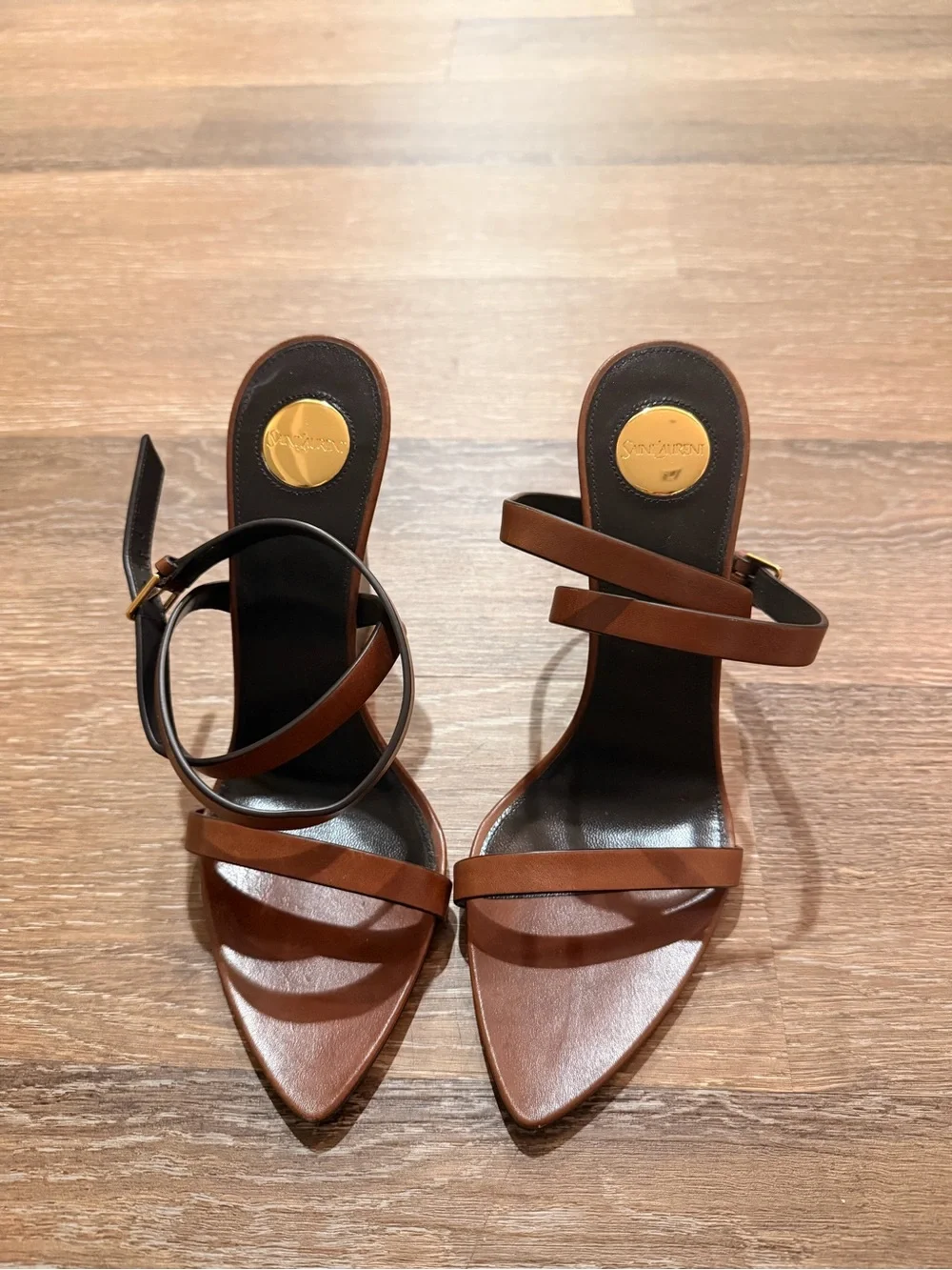 Saint Laurent ‘May Sandals’Wedge Heels - Picture 7 of 7